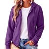 Women's Long Sleeve Hooded Pullover Sweatshirt Color Casual Outerwear