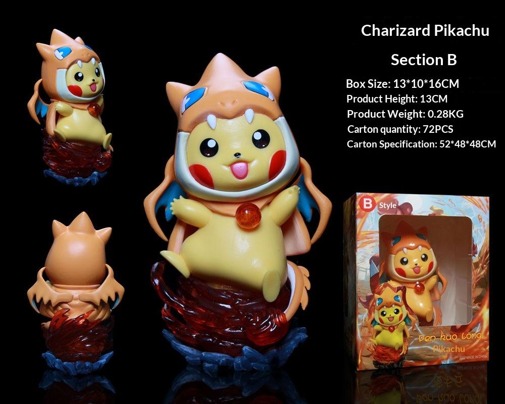 Pokemon Pikachu Cosplay Tyranitar Figure 13CM Resin Collectible Model Desktop Decoration For Anime Fans Pokemon Collectors
