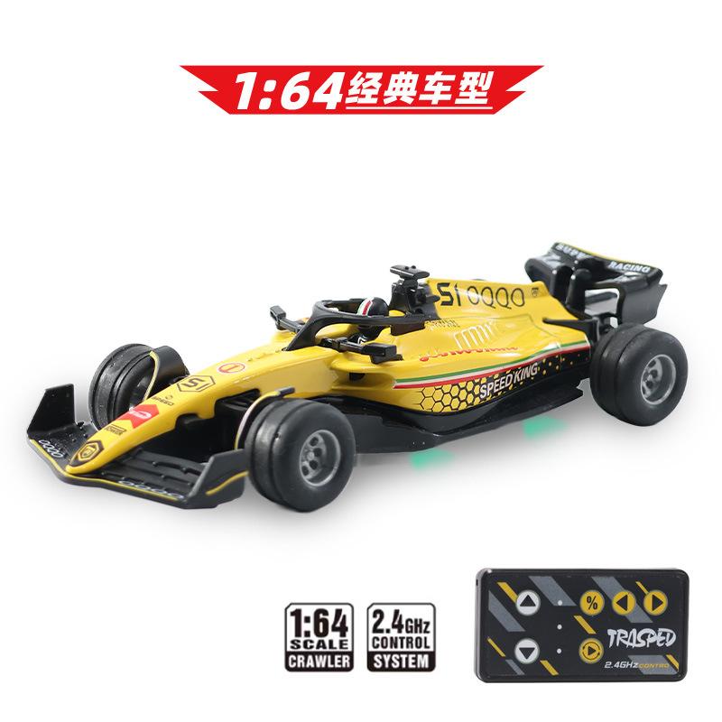 1: 64 Mini Alloy Rc Formula Racing Adjustable Speed Led Light Children'S Portable Toy Indoor And Outdoor Remote Control Toy