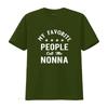 Funny My Favorite People Call Me Nonna Quote Print Casual T Shirt Vintage Washed Stretched Comfortable Top For Everyday Wear