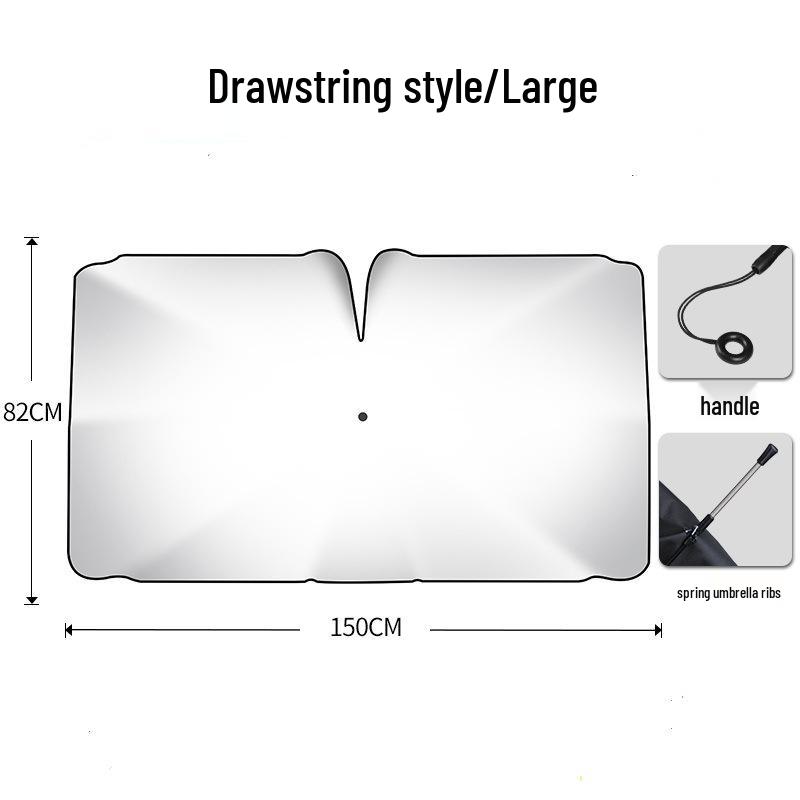 

Автомобильный выдвижной зонт-солнцезащитный экран на лобовое стекло: Теплоизоляция и боковая штора