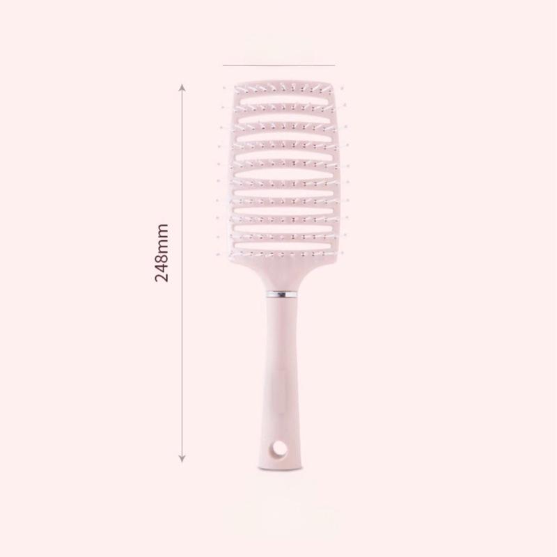 Macaron Arc Hollow Hair Comb for Fluffy Style and Scalp Massage