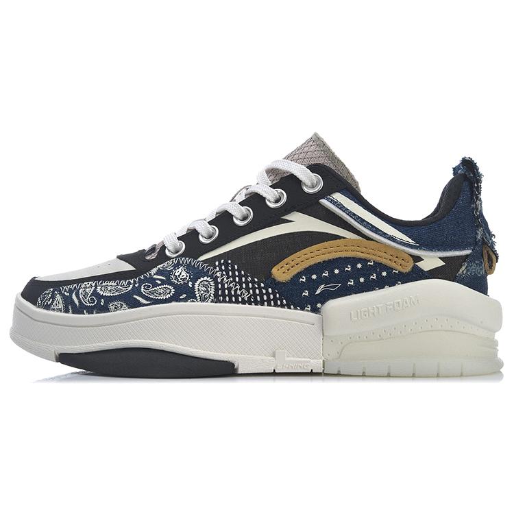 

Новые низкие кеды для скейтборда LiNing Wave Zen Женские Серо-черно-синие AGCR214-1 37