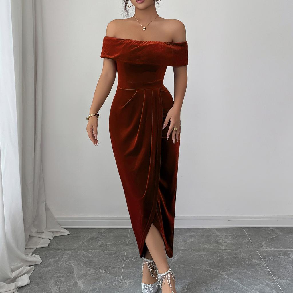 Modisches und elegantes trägerloses langes Kleid für Damen