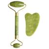Natural Jade Roller Massager for Face Body Back Foot Massage Roller Facial Liftting Anti-wrinkle Double-end Gua Sha Jade Stone