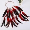 Boho Feder Stirnband Hippie Stirnband Gypsy Feder Accessoires für Frauen Accessoire Kostüm Ind T2W8