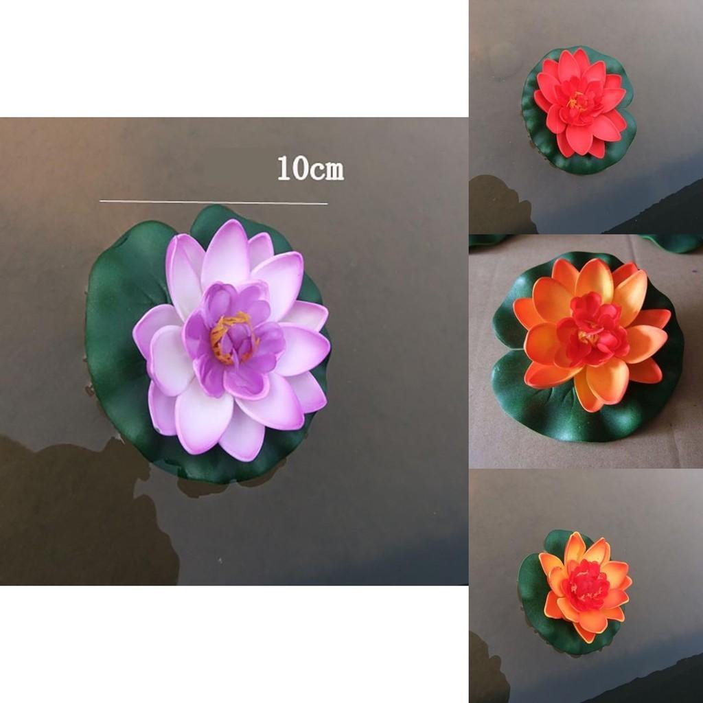 Elegant 10cm Artificial Lotus Flower Water Lily Fake Plant For Swimming Pool Decor
