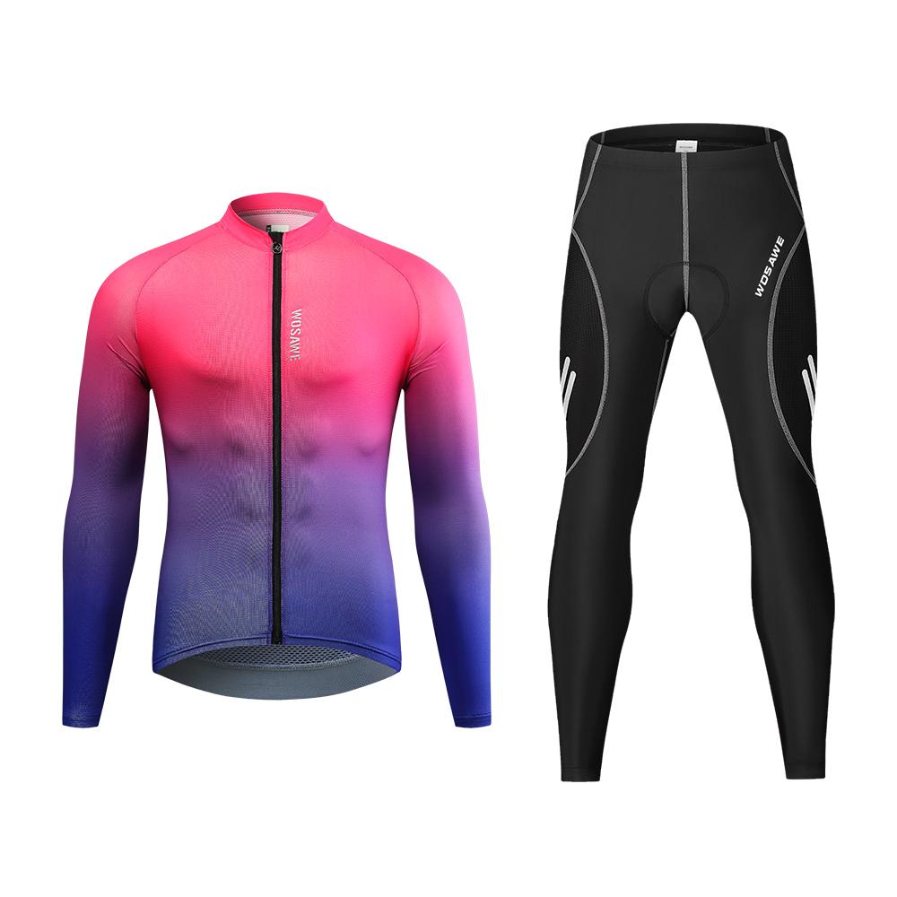 

Велосипедные комплекты WOSAWE Мужские велосипедные брюки из джерси с длинными рукавами и мягкой подкладкой M