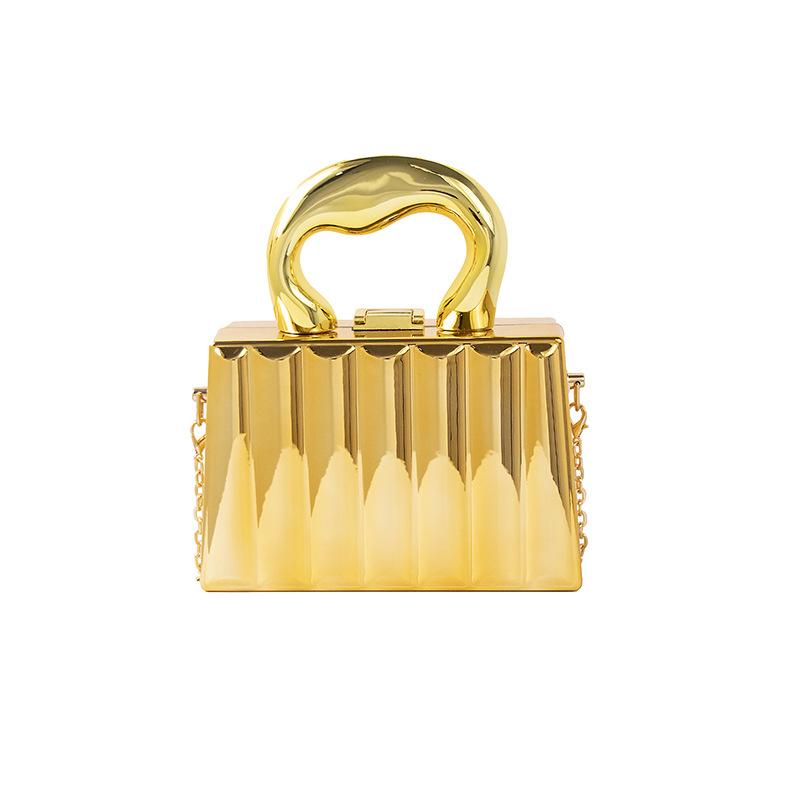 Women bags acrylic bags 2025 new European and American fashion ice crack texture women's messenger box bag