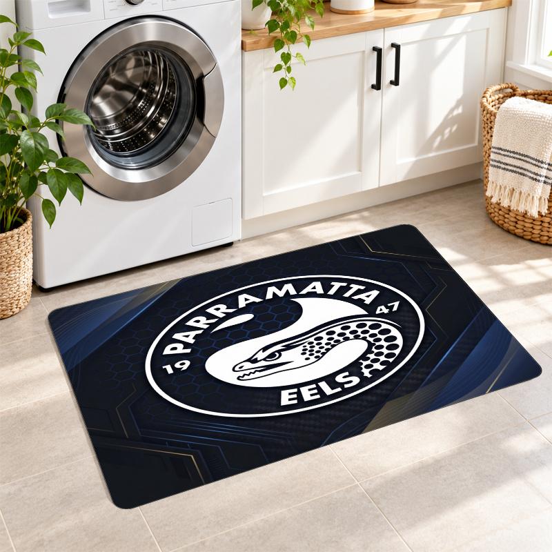 Flannel Kitchen Mat Parramatta Eels Soft Area Rug Non Slip Floor Carpet Home Decoration