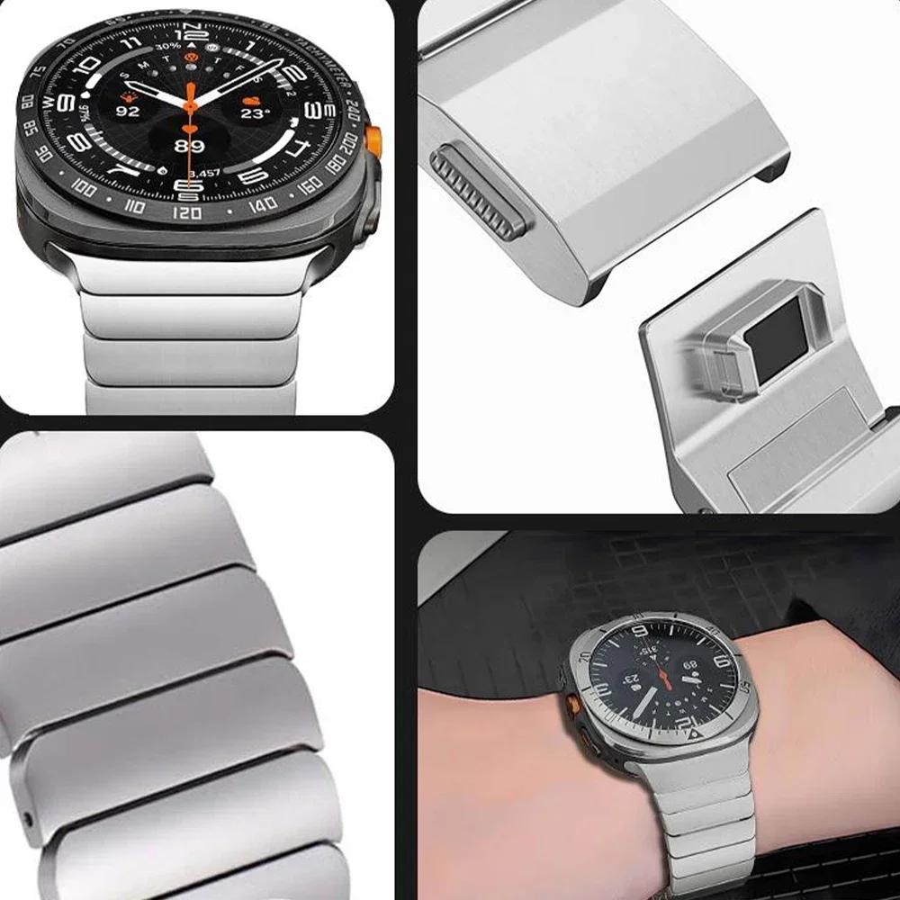Brățară Magnetică de Lux din Titan pentru Samsung Galaxy Watch 7 Ultra 47mm Brățară cu Zale pentru SAMSUNG GALAXY ULTRA 47MM Bărbați Correa