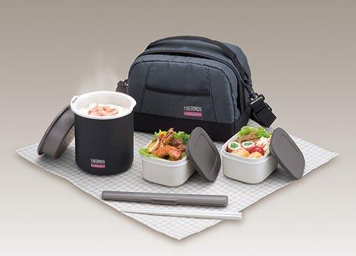 Thermos Insulated Lunch Box, Approx. 1 Go (1 Cup), Gray, DBQ-500 GY
