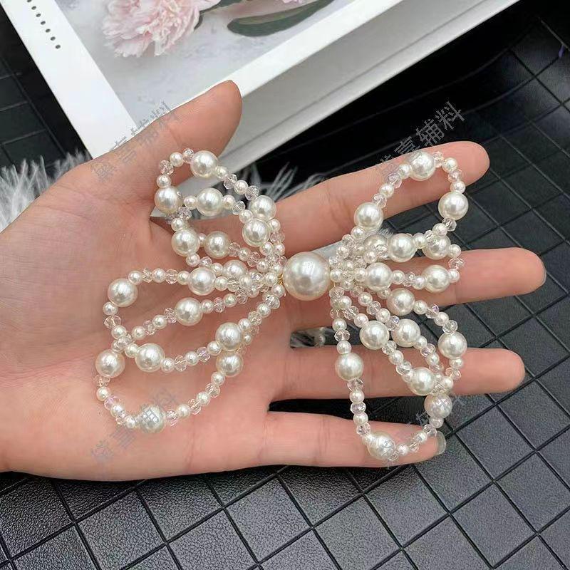 Bow Tassel Pearl Earrings - Elegant Shoelace Design for Women