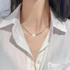 Korean Pearl Necklace: High-End Silver Clavicle Chain with Niche Design, Perfect for Light Luxury and Sweater Pendants.