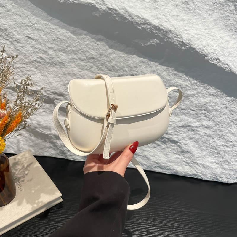 Pu Saddle Bag With Solid Color Design For Daily Casual Women