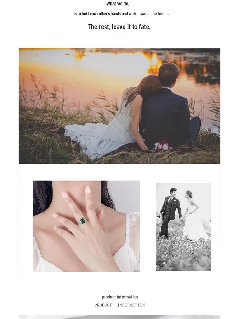 Retro Eleganter Diamant- und Imitations-Smaragd-Zirkonring für Damen