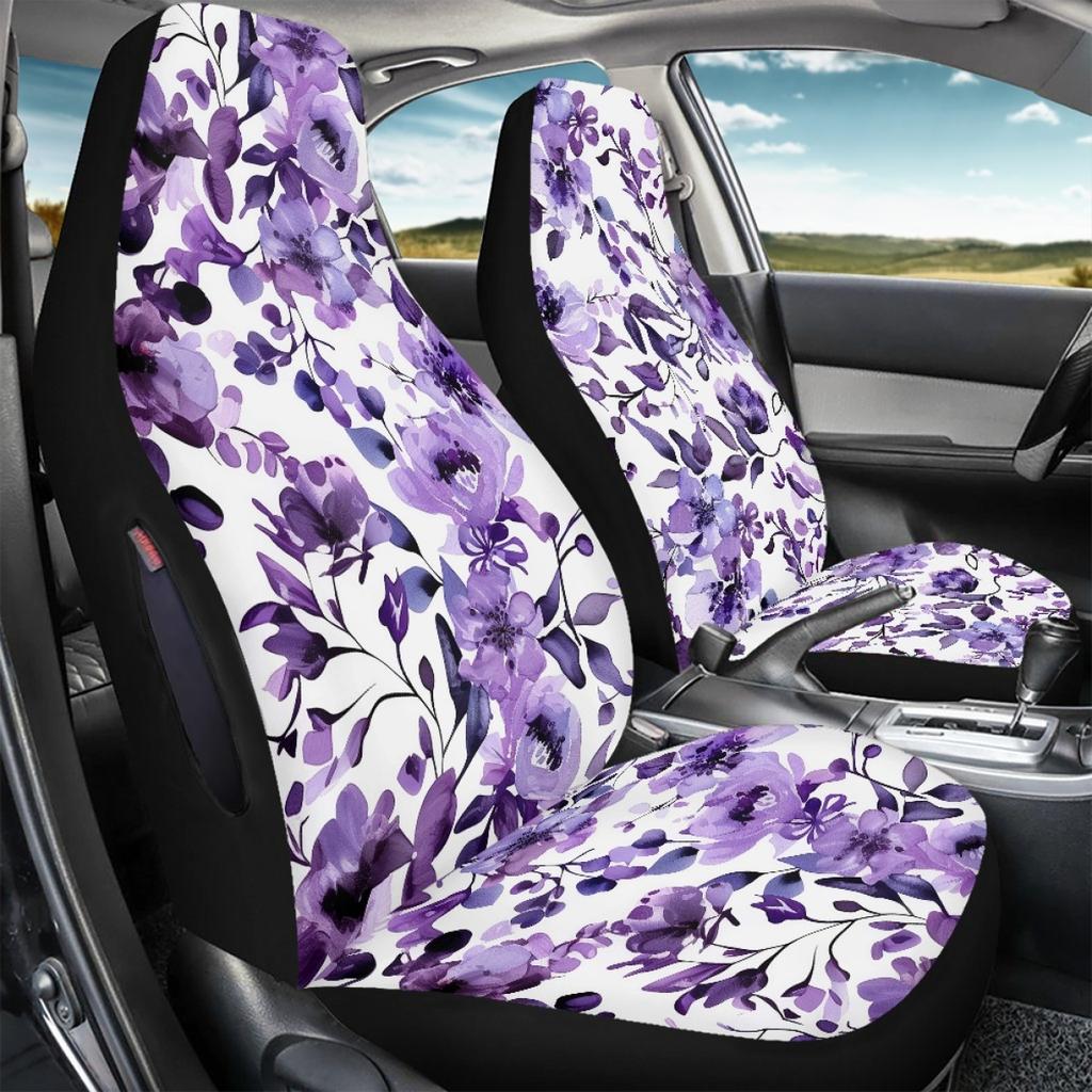 Car Seat Covers Universal Fit Digital Print Abstract Patterns Waterproof Airbag Compatible Front Rear Seat Protectors Full Set