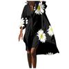 Fashion Women's Printed Blouse Loose Holiday Shirt Long Sleeve Dress