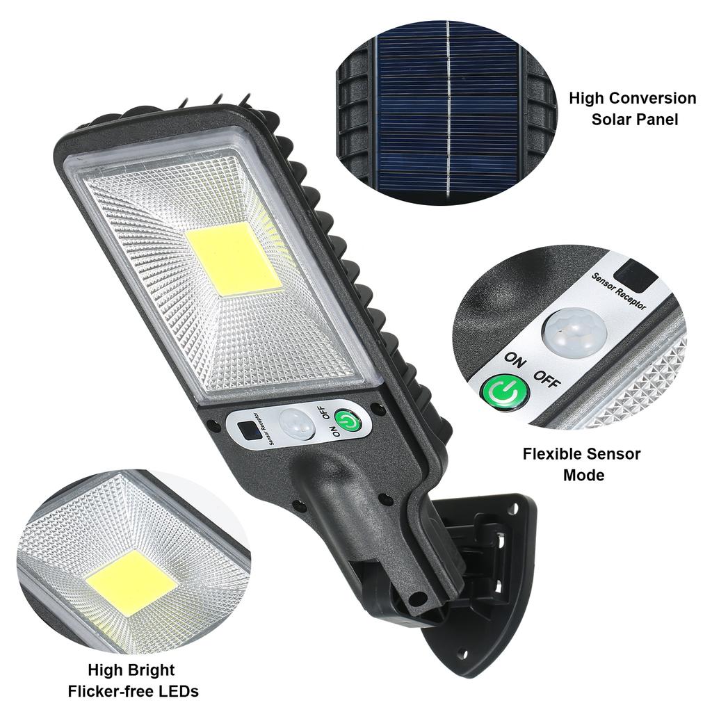 30PCS COB Solar Powered Energy Street Light Outdoor Lamp Sensitive Light Control/ PIR Motion