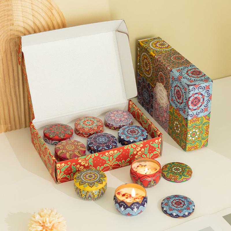 Aromatherapy Soy Candle Gift Set - Essential Oil Scented Birthday Present & Party Favor Ornament
