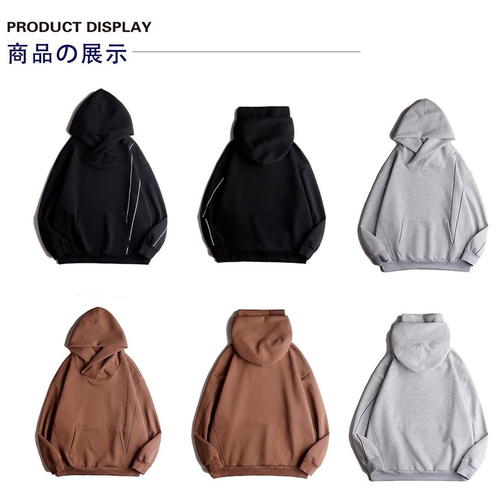 Vasarhely Wide Meteor Ninja-Style High-Neck Hoodie, Unisex, Fit, Pullover, Print, Casual, Spring/Autumn (XL, Gray)