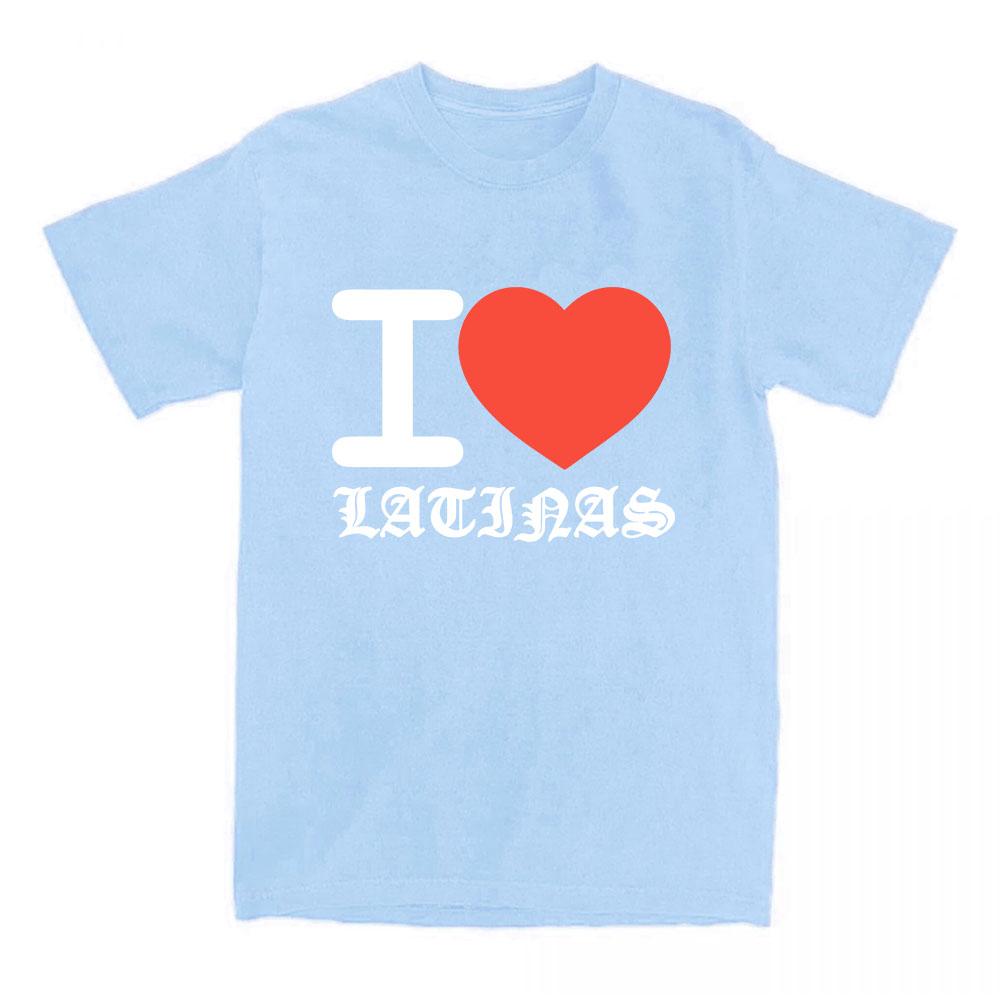 I Love Latinas T-Shirt Sasha Keable Printing Tshirts Short Sleeve Casual T Shirt Crew Neck Fashion Unisex Streetwear