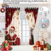 Light Blocking Merry Christmas Santa Claus Print Perforated Curtains Multi Size Living Room Insulation Holiday Decoration Curtain Set Of 2 Made
