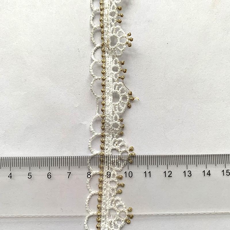 4m/13.12ft pro Packung Spitze Nähen Stickerei Besätze weiß groß breit Bänder Vorhang Kurve Zubehör handgefertigt DIY Basteln Blume BH Kleid Ballkleider Dekoration