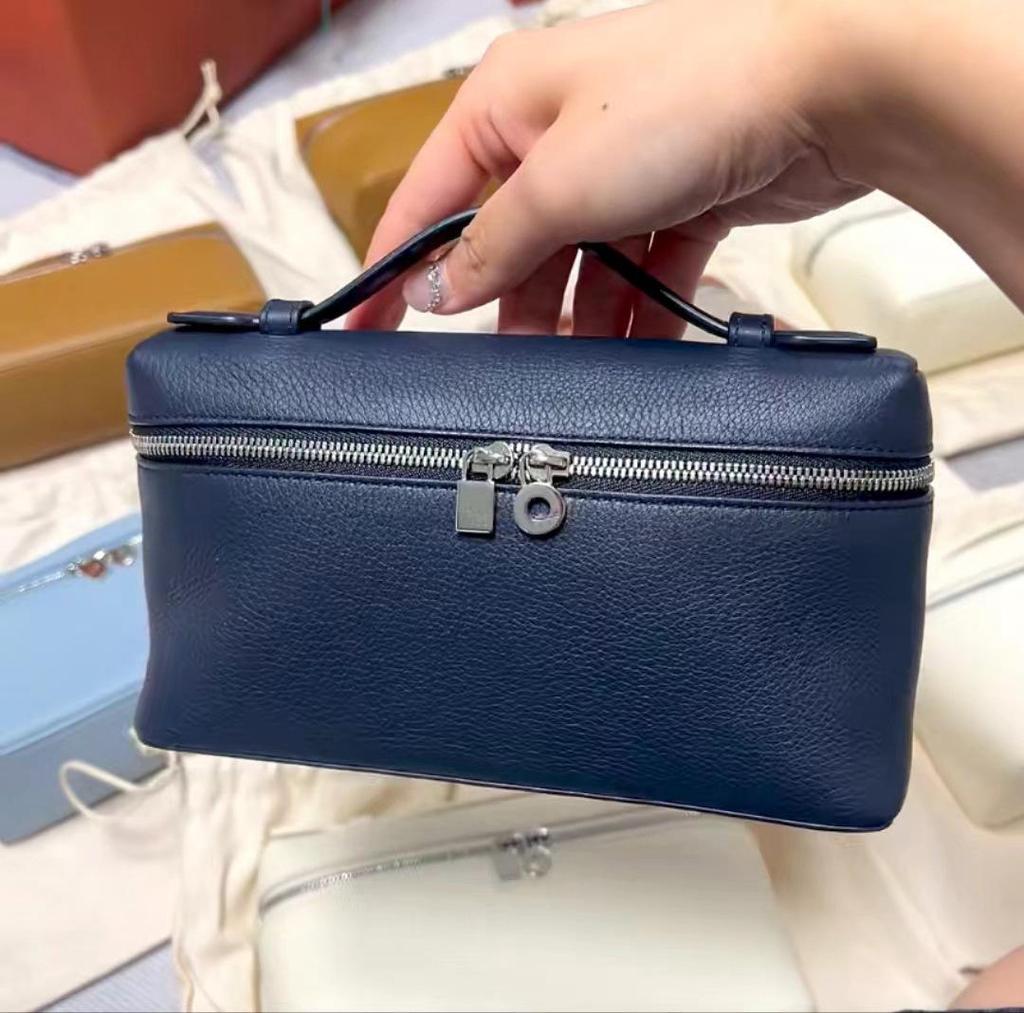 Vielseitige Mini-Crossbody-Lunchtasche aus Rindsleder mit Litschi-Narbenmuster - Damenhandtasche aus echtem Leder