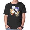 Unisex Crew Neck T-Shirt Three Fox Moon Graphic Short Sleeve Casual Tee