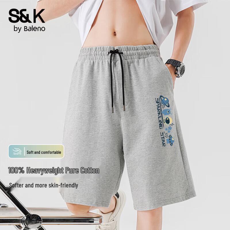 Baleno Men s Heavyweight 260G Cotton Monster Print Shorts L