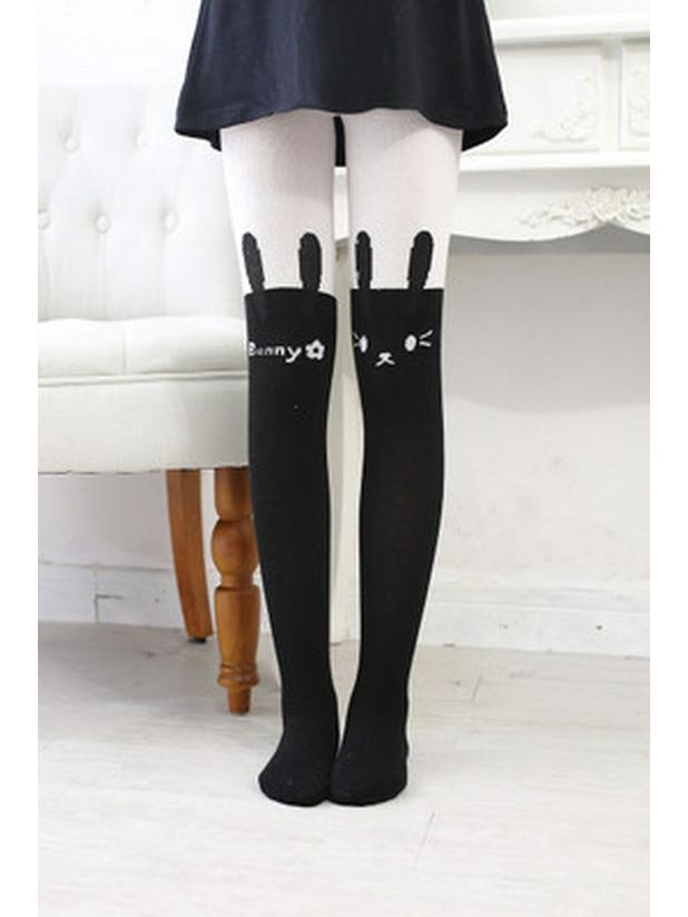 

Korean Style Jacquard Girls Cotton Patchwork Mickey Leggings L (121-135CM)