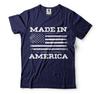 Patriotic t shirts Made In America Vintage USA Flag US Flag Tees 4th Of July