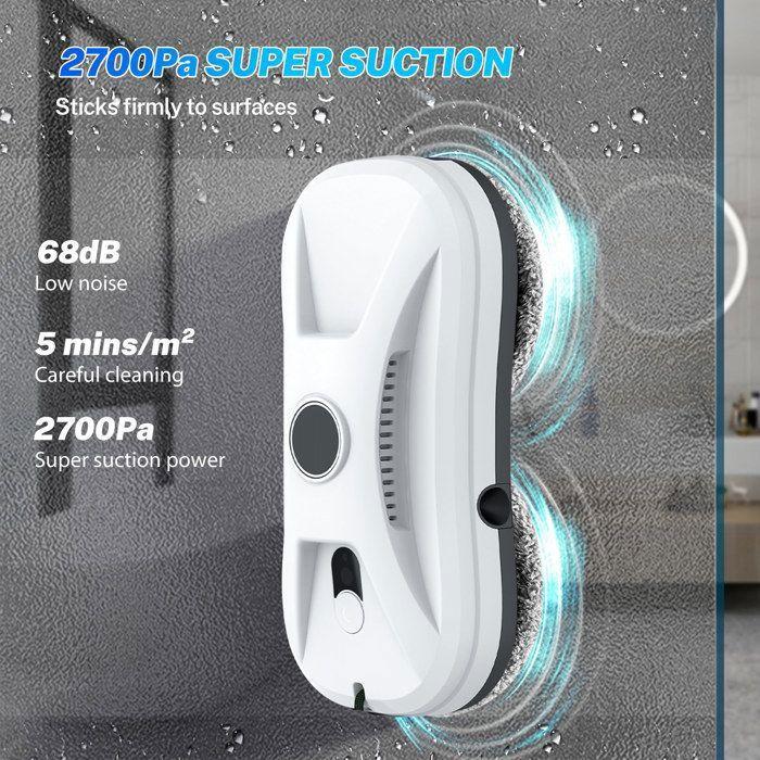 Window Cleaning Robot, Robot Window Cleaning Robot Automatic, 2700Pa, Water Tank 60ml, Ultrasonic Spraying 3 Directions
