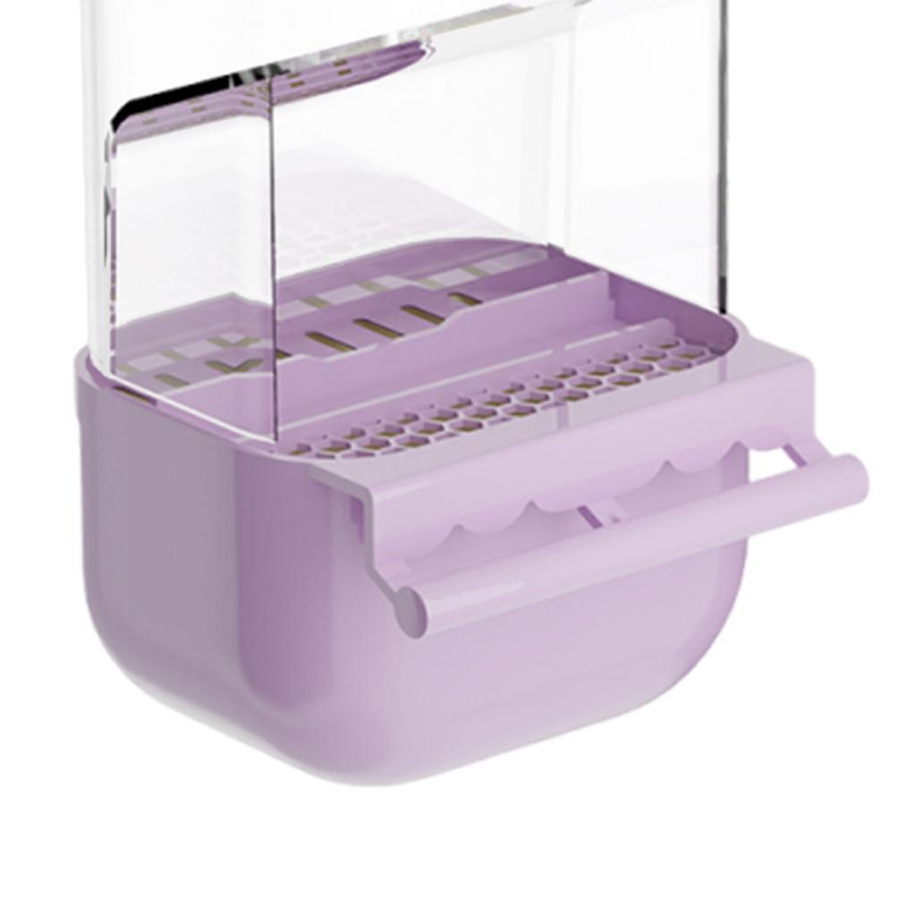 No Mess Bird Feeder Sturdy Automatic Parrot Feeder with Perch Cage Accessories Food Container for Budgies Canary Finch Cockatoo