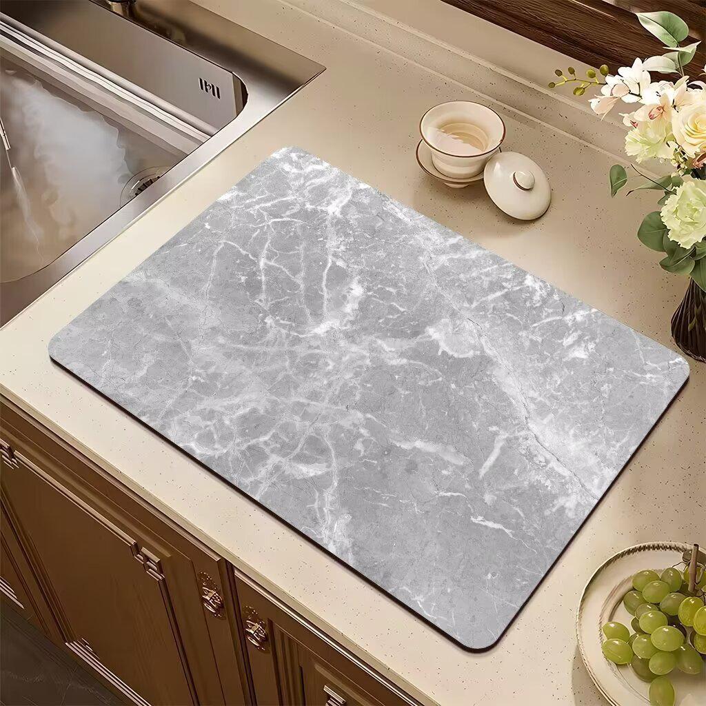 Earth Diatomaceous Marble Absorbent Heatresistant Kitchen Counter Mat