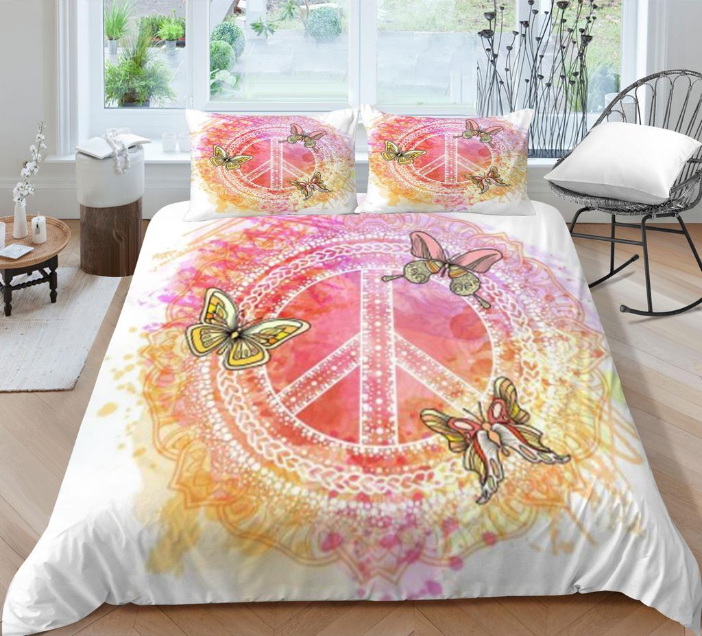 Geometric Shape Quilt Cover Pillowcase Two Three Piece Set Polyester Home Textile Kit 3D Digital Printing