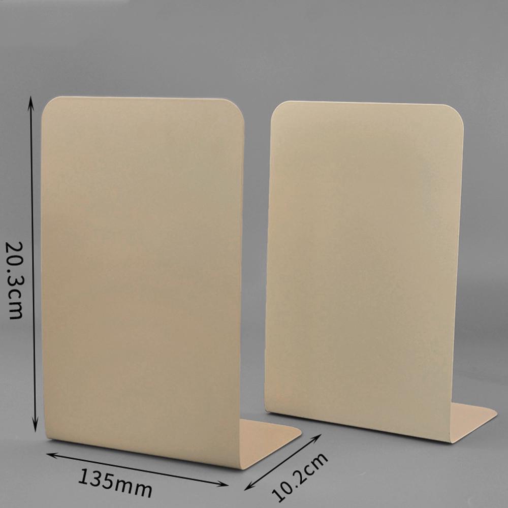 2pcs Ins Simple Metal Book Stand Desktop Non-slip Bookend Student Book Organizer Bookends Large Thickened Books Storage Rack