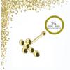 KODY PIERCING Piercing Jewellery 9K Gold Cross Ball End Nose Pin - Quality Piercing