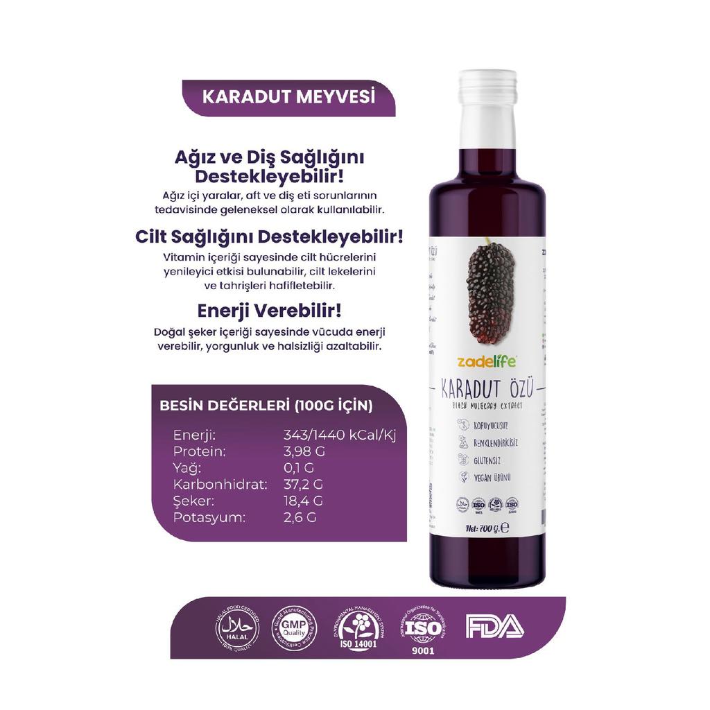 Schwarzer Maulbeerextrakt 700 Gr