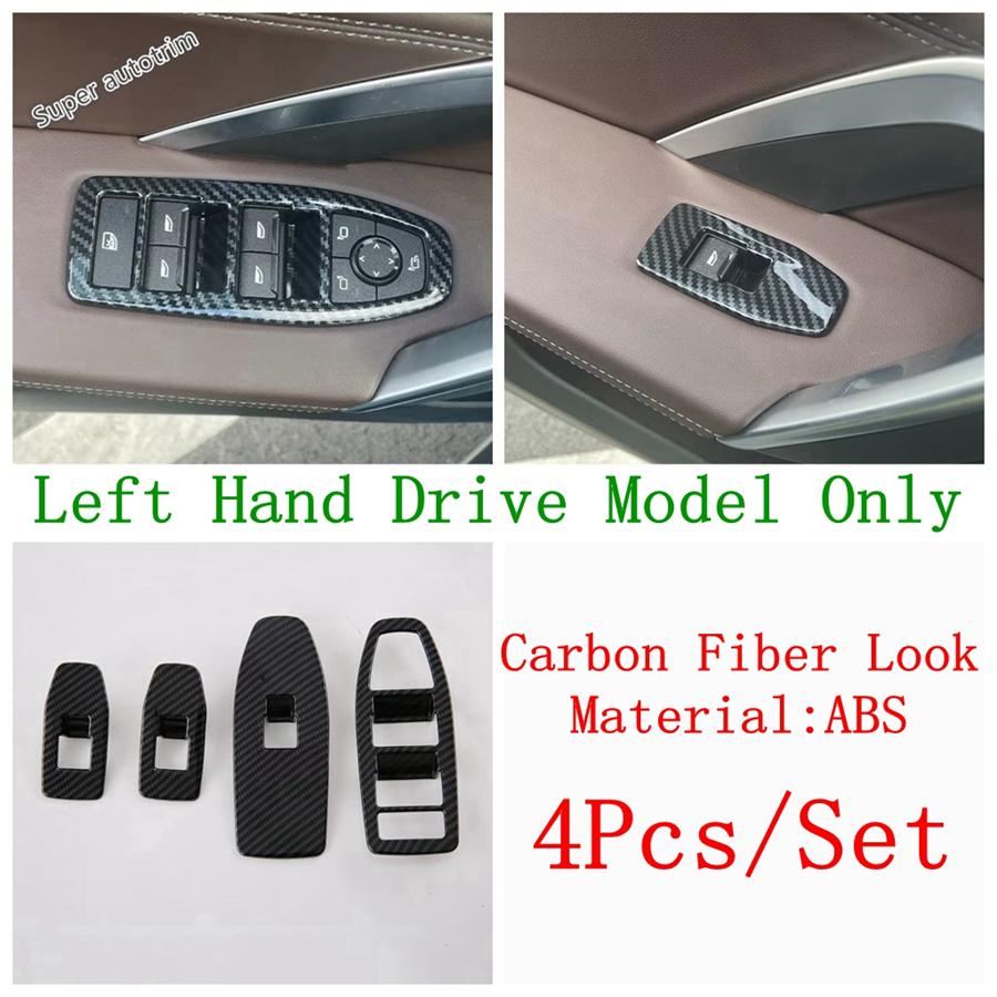 Car Inner Door Window Glass Lift Button Panel Cover Trim For BMW X1 iX1 U11 X2 iX2 U10  - 2027 ABS Carbon Fiber Accessories