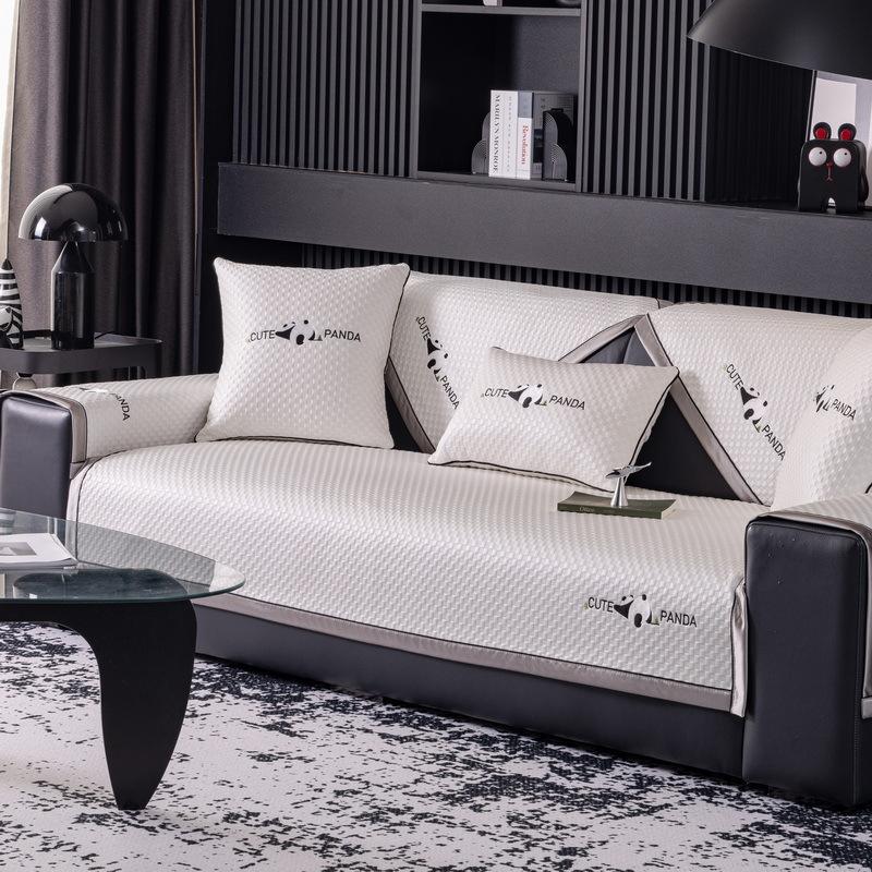 

New Cool Doudou Sofa Cushion Summer Light Luxury Leather Sofa Seat Cushion Non-Slip And Cool Sofa Cover Towel 70*70cm