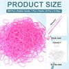 uxcell 600 Loom Rubber Band Kit with 25 and 1 Hook for Knitting DIY Handcraft Rubber Band Refill Bracelet Making Pink S-Clips Gifts, Kit,