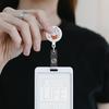 Miffy Rabbit Cute Small Animal Anime Hanging Name Tag Reel Reel Keychain Strong Metal Wire Stretchable Reel Strap Reel Clip for Employee ID Commuter