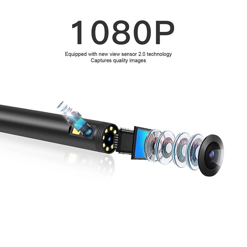 F280 1080P Endoskop 2MP 8mm WIFI Doppelobjektiv Boroskop Kanalisationskamera Inspektion IP68 Wasserdicht(2m Celsius 6.6ft )
