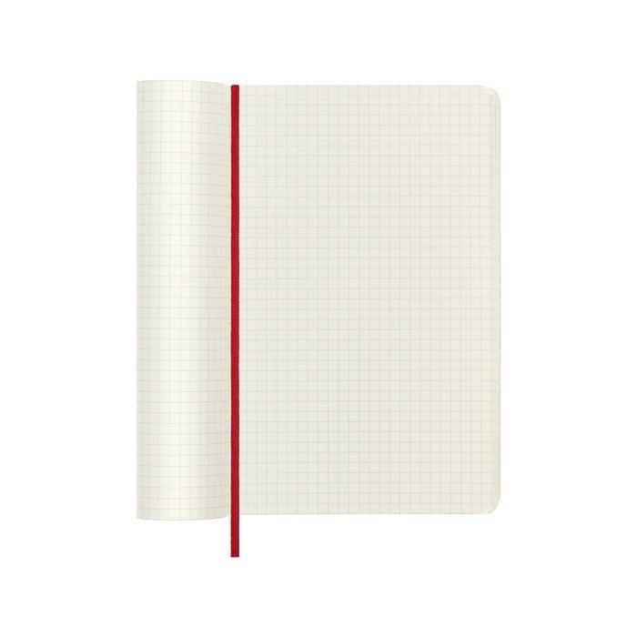 Carnet - MOLESKINE - Classique - A carreaux - Large 13 x 21 cm - Rouge écarlate