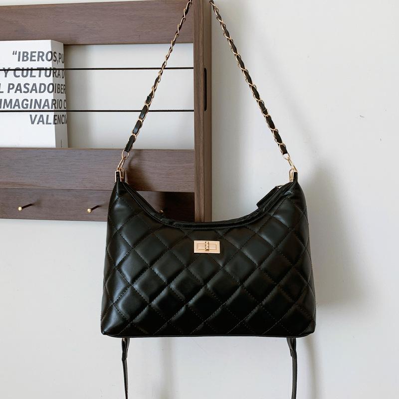 Niche Design Diamond Chain Single Shoulder Underarm Tote Bag Trendy High Value Commuter Messenger Bag