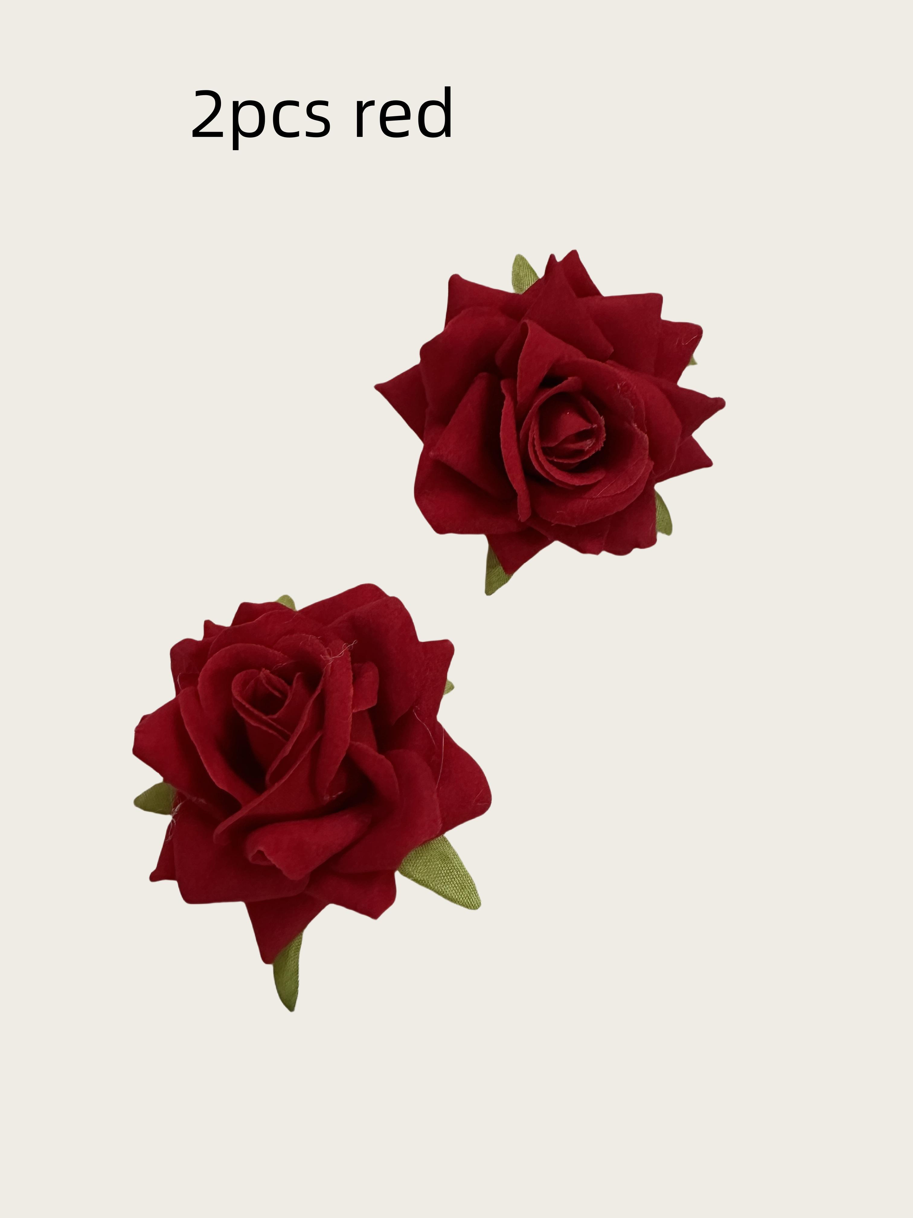 

2 штуки 6 см фланелевые розы DIY подарочная коробка свадьба домашний декор свадебный браслет аксессуар искусственные цветы для скрапбукинга