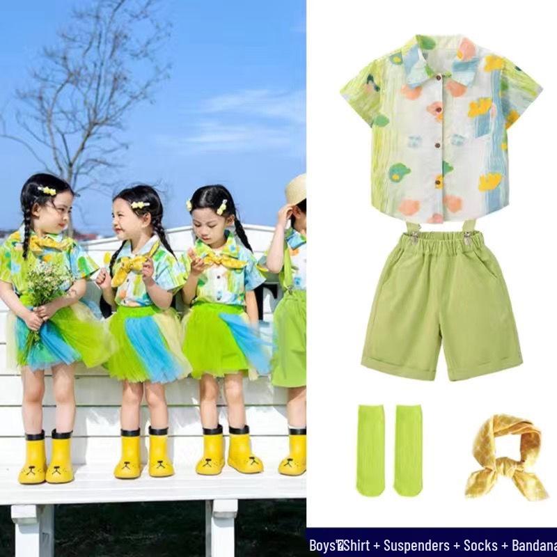 Children s Day Performance Costumes: Kindergarten and Primary School Choir Uniforms and Short Skirt Sets for Sports Meets 100cm