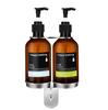 300ml Wall Mounted Shampoo and Conditioner Dispenser Hotel Bathroom Shower Gel Bottle Holder with 304 Stainless Steel Bracket